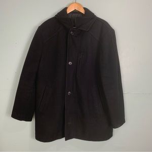 Lauren Ralph Lauren Wool Blend Coat Black Men’s Size Large Peacoat Jacket